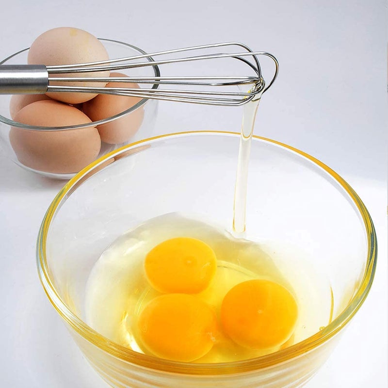 TAFOND Mini Whisk, Stainless Steel Skinny Small Whisk Egg Beater for Blending, Whisking, Beating, or Stirring - Image 5